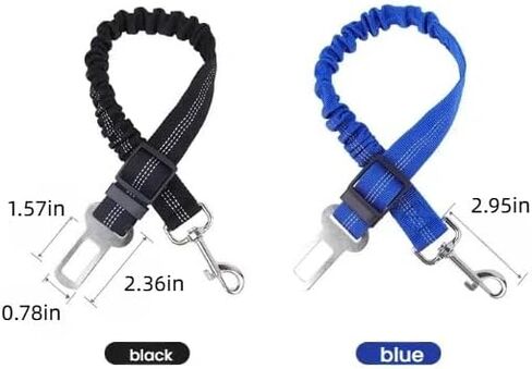 Heavy-Duty Retractable Dog Car Harness - Adjustable Nylon Safety Seat Belt for Small to Large Dogs, Elastic & Vehicle-Compatible in Saudi Arabia