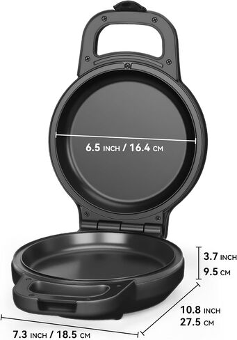 Flip Pancake Maker Machine, Ceramic Coated Pancake Pan for 6.5 Inch Pancakes, Omelette, Crepe & Quesadilla, Frittata, Double Sided Omelette Pan Nonstick, Graphite in Saudi Arabia