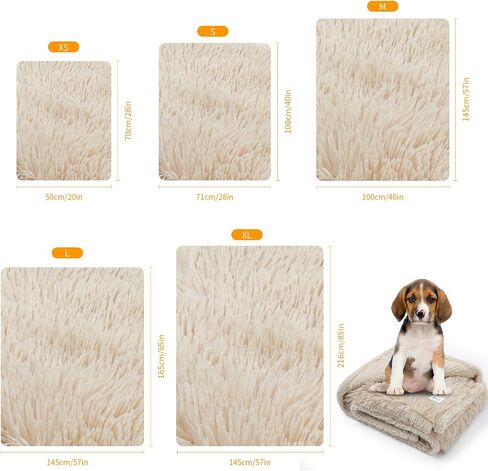 Waterproof Pet Blanket Pink Calming Dog Blankets Fluffy Long Faux Fur Pet Throw Blankets for Couch Protector Love Bed Cover Washable(Pink,L) in Saudi Arabia