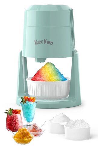 Professional Shaved Ice Machine: RX03 Electric Snow Cone Maker & ICEE Machine for Home, 60W Power, 120V Universal Voltage, Create Fluffy Ice Snow Cones, Slushies and Frozen Treats-Red (Red) in Saudi Arabia