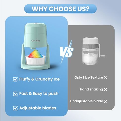 Professional Shaved Ice Machine: RX03 Electric Snow Cone Maker & ICEE Machine for Home, 60W Power, 120V Universal Voltage, Create Fluffy Ice Snow Cones, Slushies and Frozen Treats-Red (Red) in Saudi Arabia