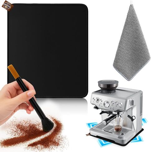 Sliding Mat for Breville Espresso Machine 870XL, Dual-Sided Design, Anti-Slip Glide Mat with Hanging Strap, Easy to Clean, Sturdy Pad for Breville Espresso Machine Accessories, Protects Countertop in Saudi Arabia