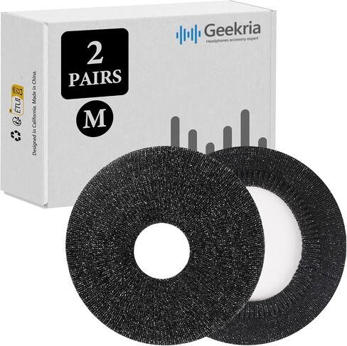 Geekria 2 Pairs Knit Headphones Ear Covers, Washable & Stretchable Sanitary Earcup Protectors for Over-Ear Headset Ear Pads, Sweat Cover for Warm & Comfort (M/Grey) in Kuwait