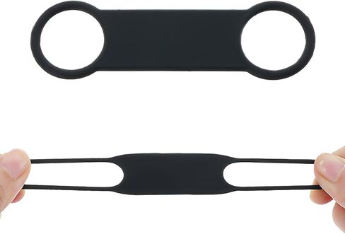 6 PCS Silicone Dog Tags Replacement Band, Slide on Dog Tag Rubber Holder for Pet Collar, Elastic Personalized Name ID Silencer Noiseless Attachement for Puppy Kitten Small Dogs Cats (Black, 3 Sizes) in Saudi Arabia