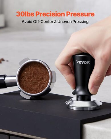 VEVOR Espresso Tamper 53mm, Spring Loaded Coffee Tamper, 30 lbs Tamper Tool Espresso, Stainless Tamper with Non-Slip Grip in Saudi Arabia