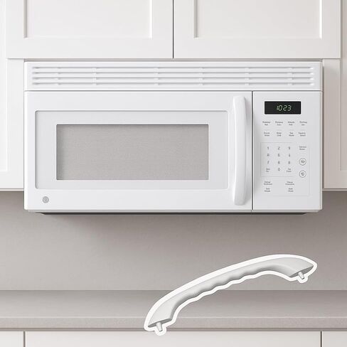 مقبض الميكروويف مناسب لـ GE WB15X335 AP2021148، مقبض باب سحب أبيض مطور لاستبدال GE Spacemaker XL، مسافة فتحة التثبيت 10.39 بوصة/26.4 سم لـ JVM1350WW JVM1340WW JVM1330WW JVM1339WW03 in Kuwait