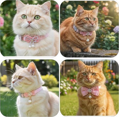 3 قطع طوق قطة رائعتين مع فيونكة، أطواق قطط لطيفة للفتيات والقطط، أقواس قطط وردية قابلة للتعديل، أقواس أمان منفصلة للقطط، ربطة عنق، أطواق للحيوانات الأليفة مع مشبك أمان، قلادة ناعمة مع ربطة عنق للحيوانات الأليفة in Kuwait