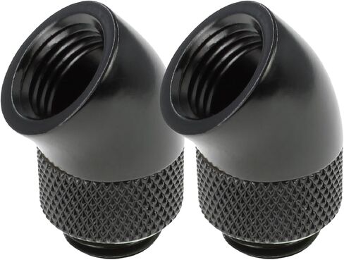 Dracaena.io 6-Pack G1/4 90° Rotary Fitting, M-F, PC Water Cooling, Black in Kuwait