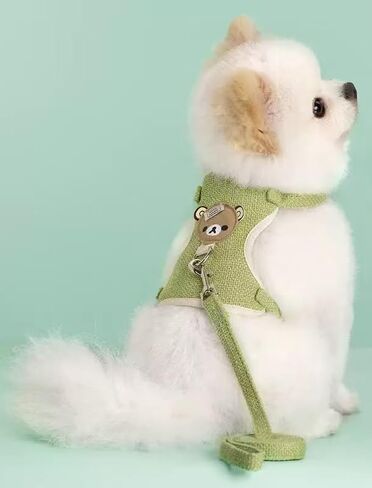Pet Cat Dog Chest Harness and Leash, Soft Cat Dog Pet Harness Vest with Rope, Adjustable Dog Walking Harness, Only for Small Dog Cat Pet, Size L, Pink in Saudi Arabia