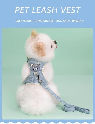 Pet Cat Dog Chest Harness and Leash, Soft Cat Dog Pet Harness Vest with Rope, Adjustable Dog Walking Harness, Only for Small Dog Cat Pet, Size L, Pink in Saudi Arabia