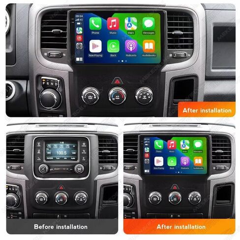 ستيريو راديو السيارة Android 12 لسيارة Dodge Ram 1500 2500 3500 2013-2018، Biorunn 9 بوصة ثماني النواة GPS Navi لاسلكي سلكي للسيارة تشغيل Android Auto Head Unit IPS شاشة تعمل باللمس FM AM RDS DSP، ذاكرة الوصول العشوائي 4 جيجابايت 64 جيجابايت ROM in Saudi Arabia