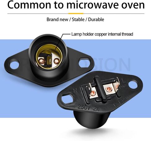 Ruiandsion Microwave Light Bulb Socket Z187 T170 Holder Base Replacement for Universal Microwave Pear Oven Lamp Socket-W02 in Saudi Arabia