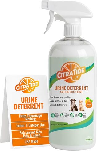 Urine Deterrent Spray for Dogs & Cats – Heavy Duty Plant-Based Formula Prevents Marking on Floors, Furniture & Carpets – Natural Citrus & Cedarwood Scent – Safe for Pets & Home – 32 fl oz in Saudi Arabia