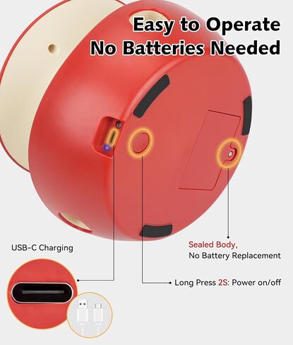 Joytale Interactive Cat Toys for Indoor Cats, Apple-Shaped Whack A Mole Electric Self Play Toy Automatic, 2-Level with 10 Holes, Smart Sensor, Feather Teaser, Rechargeable for Kitten Adult, Red in Saudi Arabia