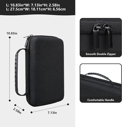 حافظة Supmay GPS مقاس 10 بوصة لجهاز Garmin dēzl OTR1000 / dēzl ™ OTR1010، Garmin RV 1095 / RV 1090 نظام ملاح شاحنة GPS مقاس 10 بوصة، حقيبة سفر صلبة مع حقيبة شبكية لكابل طاقة السيارة وكابل USB، أسود in Saudi Arabia