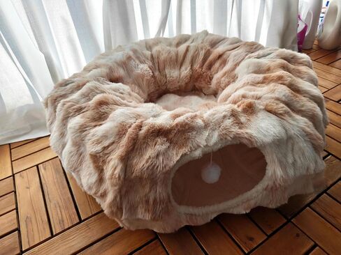 2 in 1 Luxury Plush cat Tunnel with cat Bed for Small Medium Large Cats,Multifunctional Cat Toys. in Kuwait