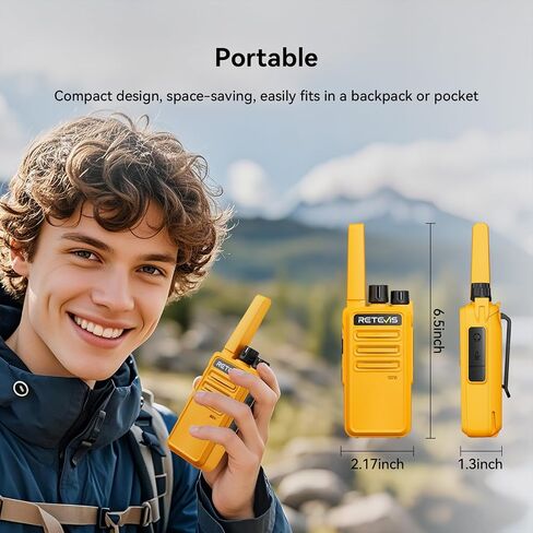 Retevis RT68 Walkie Talkies for Adults, 2 Way Radios Long Range, Hands Free, 1200mAh Battery, Portable Walkie Talkie Rechargeable with USB Charging Base, for Hunting Road Trip Hiking Family (4 Pack) in Saudi Arabia