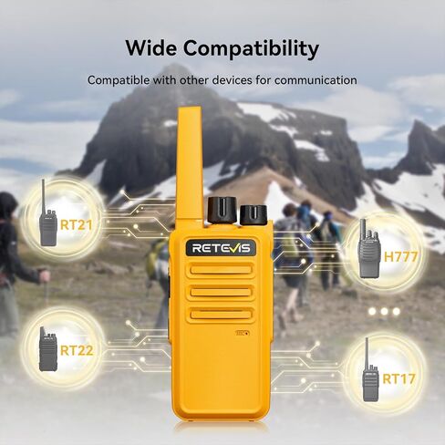 Retevis RT68 Walkie Talkies for Adults, 2 Way Radios Long Range, Hands Free, 1200mAh Battery, Portable Walkie Talkie Rechargeable with USB Charging Base, for Hunting Road Trip Hiking Family (4 Pack) in Saudi Arabia