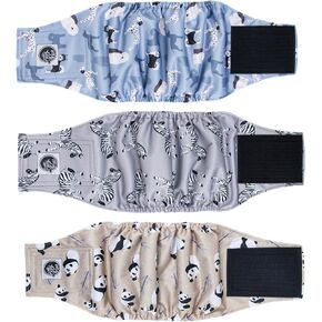 Male Dog Diapers- Male Belly Bands for Dogs (Pack of 3), Washable Reusable Doggie Wraps-Dog Belly Wrap Diapers for Male Dog XL in Saudi Arabia