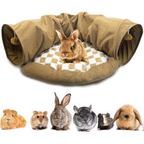 سرير مخبأ لخنازير غينيا من PINVNBY، أنابيب أرنب قابلة للغسل والإزالة، ألعاب نفق حيوانات صغيرة مريحة، ملحقات خنزير غينيا للهامستر القنفذ شينشيلا فيريت (أرجواني) in Kuwait