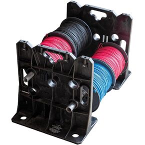 موزع أسلاك Rack-A-Tiers XL - حامل بكرة سلك كهربائي، موزع كابلات متعدد الأغراض، حامل سلك كهربائي حائز على جوائز، موزع بكرة سلك، علبة بكرة الأسلاك (11470) in Kuwait