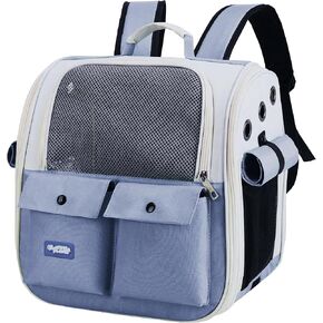 Durable Blue Cat Carrier Backpack – Ventilated & Soft Pet Travel Bag – Ideal for Medium Small Dog Puppy Kitten up to 22 LBS – Airline & TSA Approved in Saudi Arabia