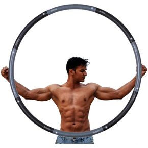 5lb Exercise Hoops for Adults, 40in Adjustable Hoola Hoop, Weighted Sports Hoop, Fitness Hoop for Weight Loss, Abdominal Trainer Fitness Training, Fat Burning, Home Gym Core Workout in Saudi Arabia