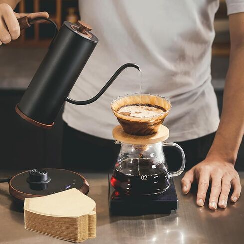 Coffee Filters #2, 100 Pcs Unbleached 2 Cone Filters Paper, Natural Disposable Coffee Filter Compatible with Drip and Pour Over Coffee Maker in Saudi Arabia