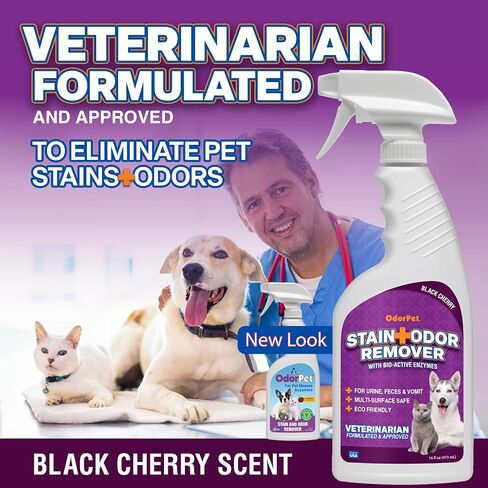 OdorPet Pet Stain Remover and Odor Eliminator - 64 Oz (Makes 2.55 Gallons of Working Solution) Non Staining, Professional Strength, Lavender Scent by Alpha Tech Pet in Saudi Arabia