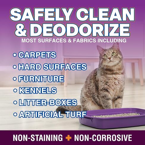 OdorPet Pet Stain Remover and Odor Eliminator - 64 Oz (Makes 2.55 Gallons of Working Solution) Non Staining, Professional Strength, Lavender Scent by Alpha Tech Pet in Saudi Arabia