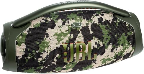 مكبر صوت بلوتوث JBL Boombox 3 أسود محمول مع صوت هائل، وأعمق باس، ومقاوم للماء IPX7، ووقت تشغيل 24 ساعة، وPartyBoost in Kuwait