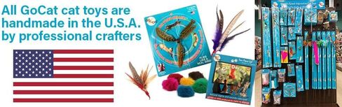 GoCat Da Bird Rod and Feather Cat Toy, Handmade in The USA (1 Bird) in Saudi Arabia