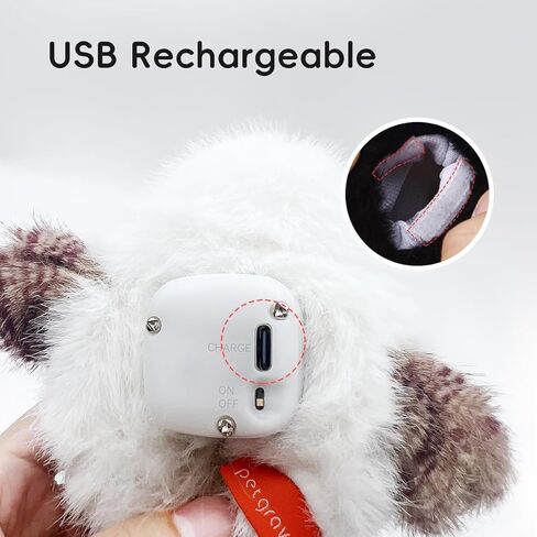 Petgravity Flapping Bird Cat Toy، لعبة Chirp Tweet Kitten النابضة بالحياة، لعبة القط المنشط باللمس القابلة لإعادة الشحن لعبة النعناع البري التفاعلية لممارسة التمارين لجميع السلالات 5.1 بوصة (رمادي) in Kuwait