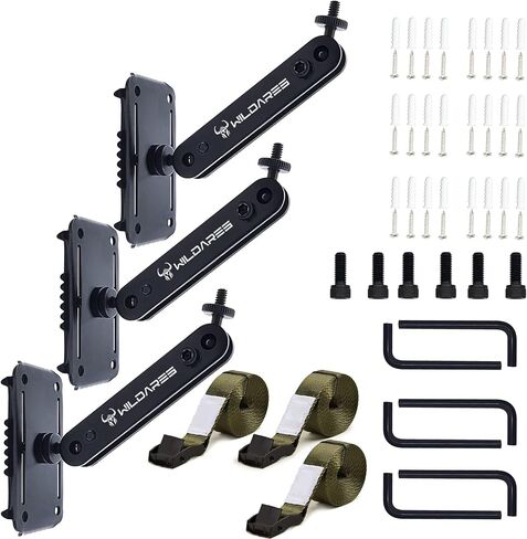 Trail Camera Mounting Bracket,Hunting Pro Gear Acccessery, Wildlife Cam Mount, Deer Monitor Mount, Hunter Camera Kit,Nylon Fiber Strap,Heavy-Duty Metal,Black,5.9x3.7x2.5 inch (1 PCS) in Saudi Arabia