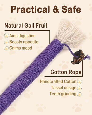 Cat Chew Rope Toys 6Pcs with Catnip, Indoor Cat Teething Toys for Kittens, Interactive Catnip Kitty Toys for All Breeds (Cats Chew Rope 6PCs) in Saudi Arabia