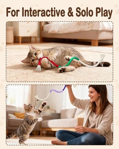 Cat Chew Rope Toys 6Pcs with Catnip, Indoor Cat Teething Toys for Kittens, Interactive Catnip Kitty Toys for All Breeds (Cats Chew Rope 6PCs) in Saudi Arabia