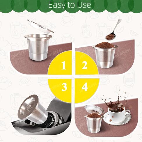 أكواب K قابلة لإعادة الاستخدام لـ Keurig 1.0، كبسولات قهوة قابلة لإعادة الاستخدام من الفولاذ المقاوم للصدأ لـ Keurig، كبسولات Keurig قابلة لإعادة الاستخدام، فلتر قهوة قابل لإعادة الملء، صديق للبيئة، خالي من مادة BPA (2 * جديد لـ Keurig 1.0) in Saudi Arabia