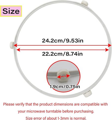9.53in WB06X10705 Microwave Turntable Ring Replacement for GE Microwaves,Rotating Ring Roller,Microwave Oven Tray Support,Glass Plate Tray Support Holder in Saudi Arabia