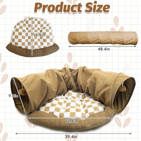 سرير مخبأ لخنازير غينيا من PINVNBY، أنابيب أرنب قابلة للغسل والإزالة، ألعاب نفق حيوانات صغيرة مريحة، ملحقات خنزير غينيا للهامستر القنفذ شينشيلا فيريت (أرجواني) in Kuwait