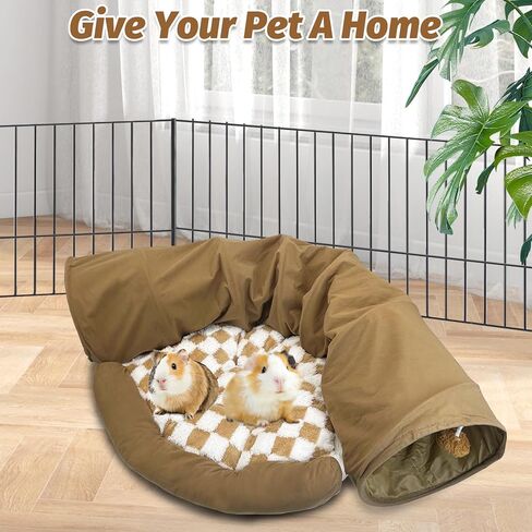 سرير مخبأ لخنازير غينيا من PINVNBY، أنابيب أرنب قابلة للغسل والإزالة، ألعاب نفق حيوانات صغيرة مريحة، ملحقات خنزير غينيا للهامستر القنفذ شينشيلا فيريت (أرجواني) in Kuwait