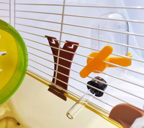 PETZHUBO Hamster Cage Small Animal Cage 2 Layers Transparent Cage Size：10.6"(W) X8.1(L) X10.6 (H) Suitable for Hamsters up to 3.5 inch in Length. in Saudi Arabia