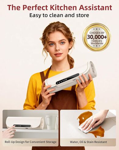 Warming Mat for Food, Upgraded Fast-Heating Electric Warming Tray with 7 Temp Levels & 8 Timers, Buffet Raised Feet & Rollable Silicone Heat Pad, Portable Food Warmer for Home, Party & Travel (Beige) in Saudi Arabia