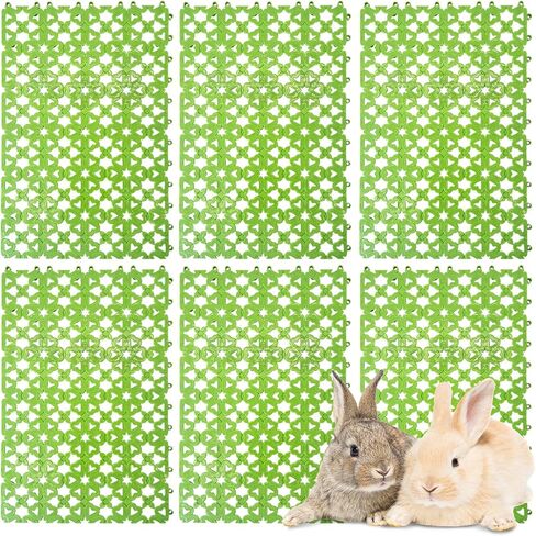 kathson 8PCS Rabbit Feet Pad Plastic Cage Mat Floor Mats Bunny Hole Leak Water Pads for Pet Cats Dogs Hamster Rat Chinchilla Guinea Pig and Other Small Animals in Saudi Arabia