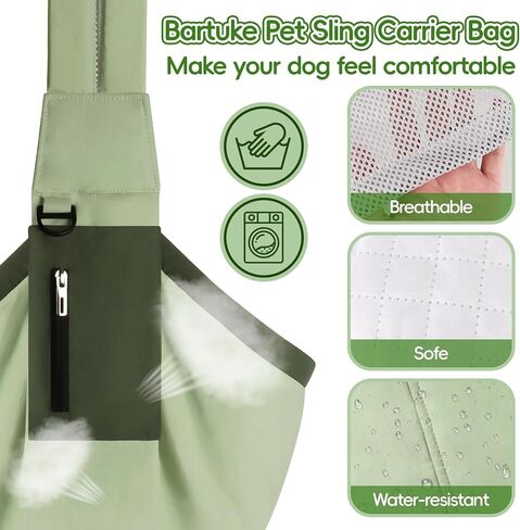 حبال حامل الكلاب، حاملات حبال الحيوانات الأليفة بدون استخدام اليدين للكلاب والقطط الصغيرة، حزام كتف سميك مبطن قابل للتعديل مع جيب تخزين، محفظة حاملة جرو مقاومة للماء، رمادي in Kuwait