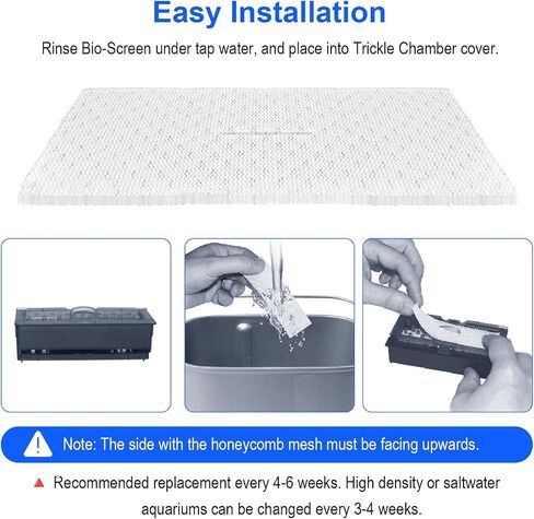 C2 Bio-Screen Pad Filter Media، استبدال قطع غيار Bio Stratum لمرشح الطاقة Fluval C، علبة Aquaclear حوض السمك لحوض الأسماك، 6 عبوات in Kuwait