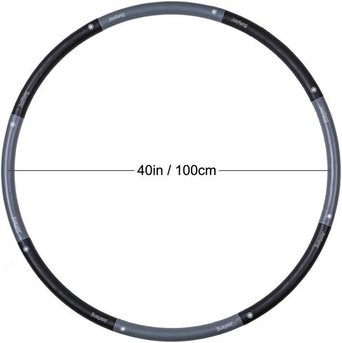 5lb Exercise Hoops for Adults, 40in Adjustable Hoola Hoop, Weighted Sports Hoop, Fitness Hoop for Weight Loss, Abdominal Trainer Fitness Training, Fat Burning, Home Gym Core Workout in Saudi Arabia