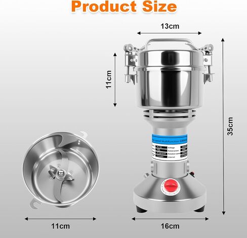 مطحنة حبوب، مطحنة دقيق 750 جرام للمنزل، مطحنة حبوب كهربائية من الفولاذ المقاوم للصدأ للقمح والأعشاب والمكسرات والحبوب والذرة والدقيق والتوابل in Kuwait