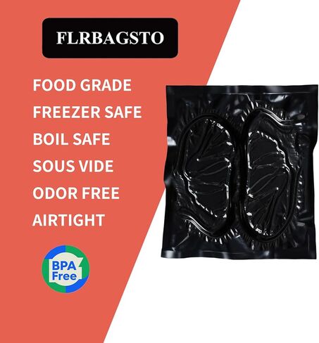 جميع بكرات حفظ الطعام السوداء مقاس 27.94 سم × 127.6 سم، أكياس ختم مفرغة من الهواء سعة 5.5 مل لتخزين الطعام، فيديو Sous Vide، وإعداد الوجبات، درجة تجارية شديدة التحمل (كرتان، إجمالي 100 قدم) in Kuwait