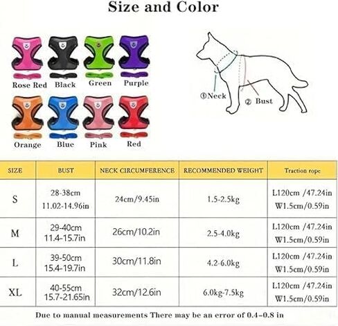 Small Cat Dog Harness - All Weather Mesh, Reflective, 4 Ft Traction Rope，No Pull Harness for Small Dogs, Cats - Secure with Hook & Loop Fastener, Buckle, Double D-Rings,XL,Red in Saudi Arabia