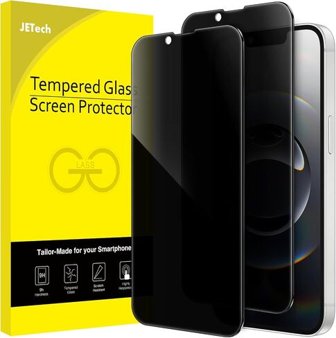 JETech Privacy Screen Protector for iPhone 15 Pro 6.1-Inch, Anti-Spy Tempered Glass Film with Easy Installation Tool, 2-Pack in Kuwait